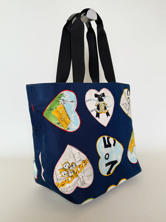Chanel Canvas Coco Hearts Print Tote