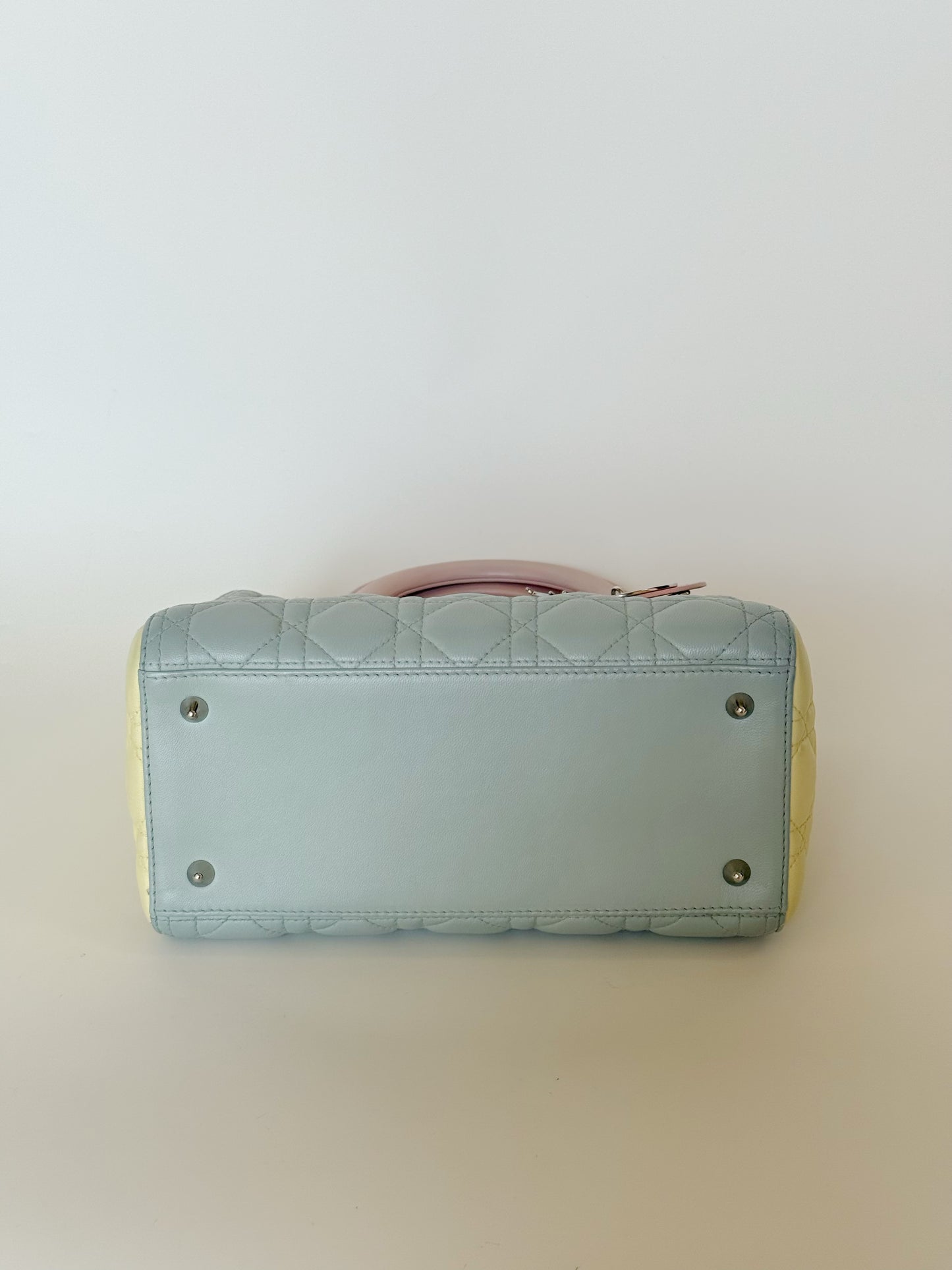 Christian Dior Lambskin Cannage Tri-Color Lady Dior