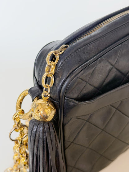 Chanel Leather Camera Tassel Bag