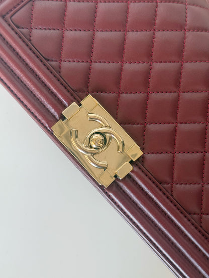 Chanel Lambskin Quilted Medium Boy Flap