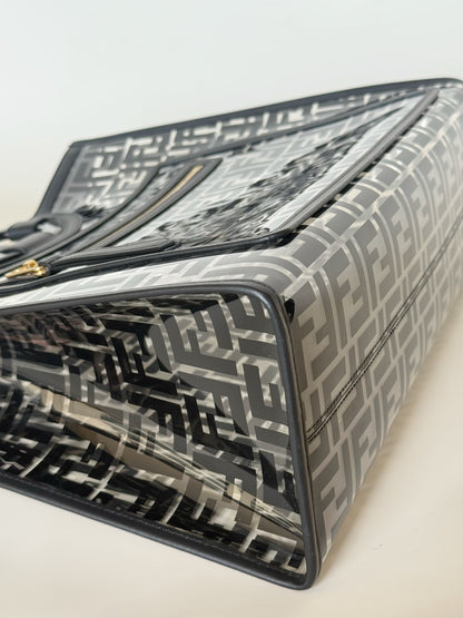 Fendi TPU Vitello Century Plexiglass Runaway Shopper Tote