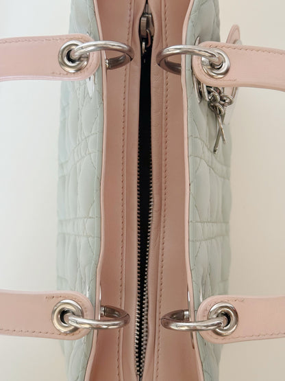 Christian Dior Lambskin Cannage Tri-Color Lady Dior