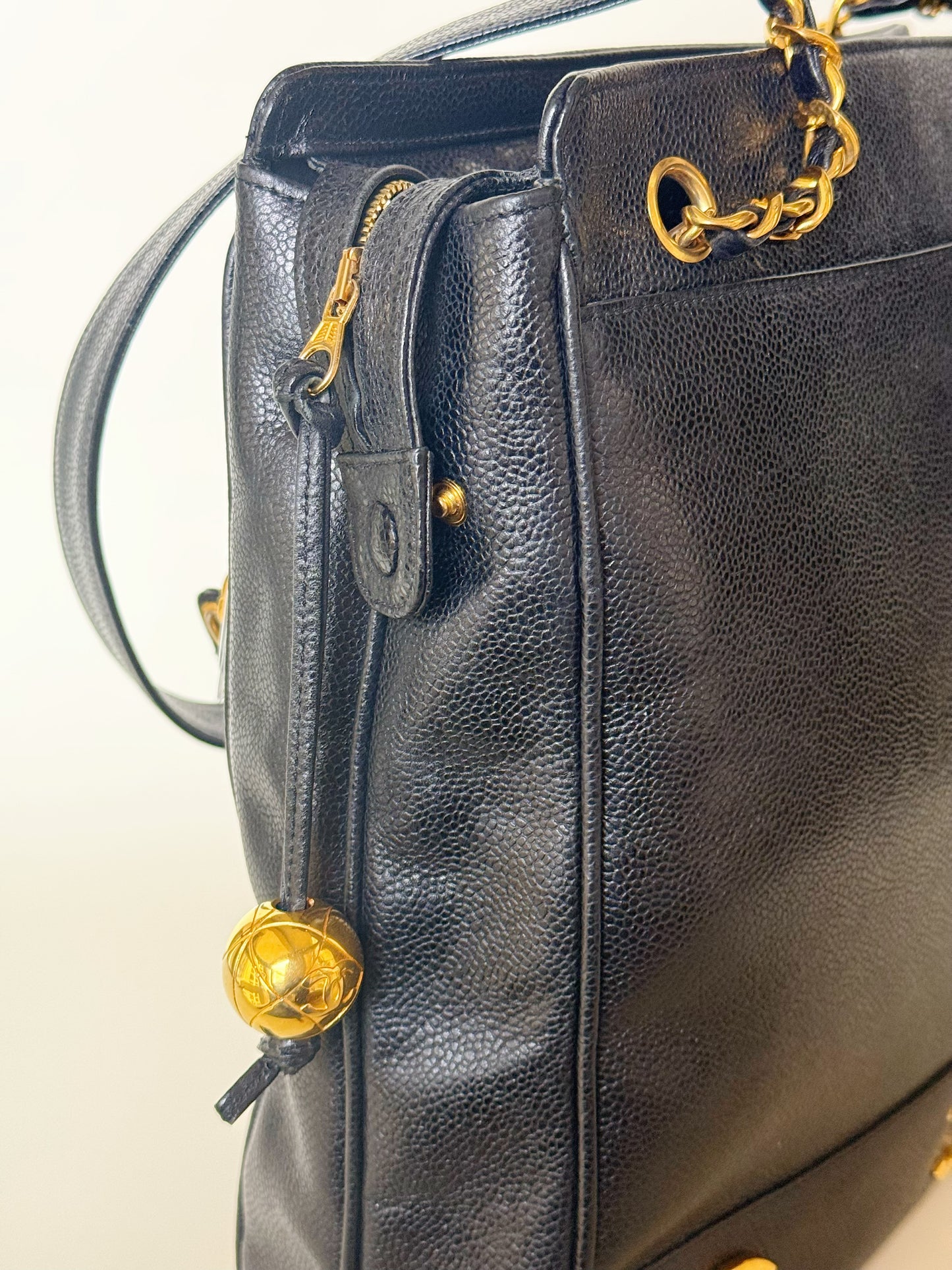 Chanel Caviar Triple CC Shoulder Bag