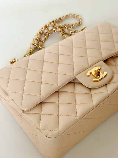 Chanel Lambskin Quilted Double Flap