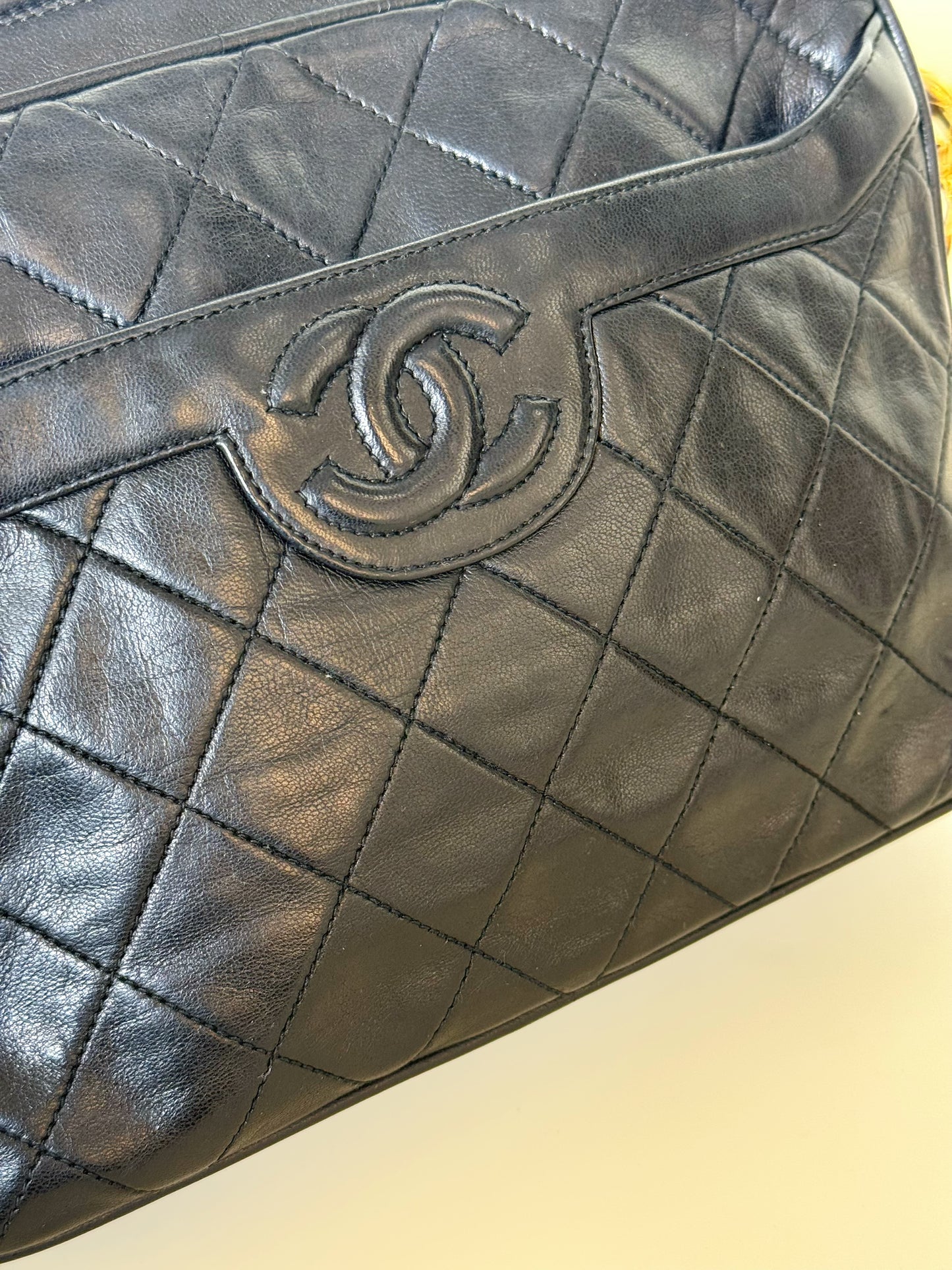 Chanel Leather Camera Tassel Bag