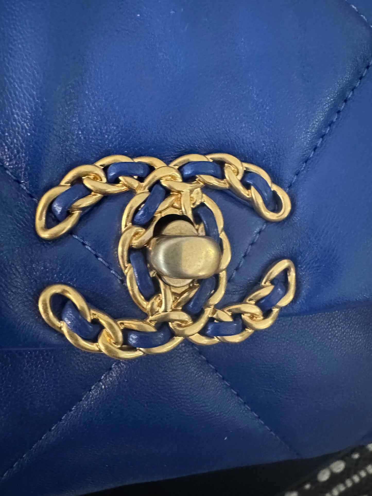 Chanel Goatskin Quilted Chanel 19 Flap Bag