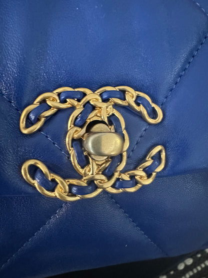 Chanel Goatskin Quilted Chanel 19 Flap Bag