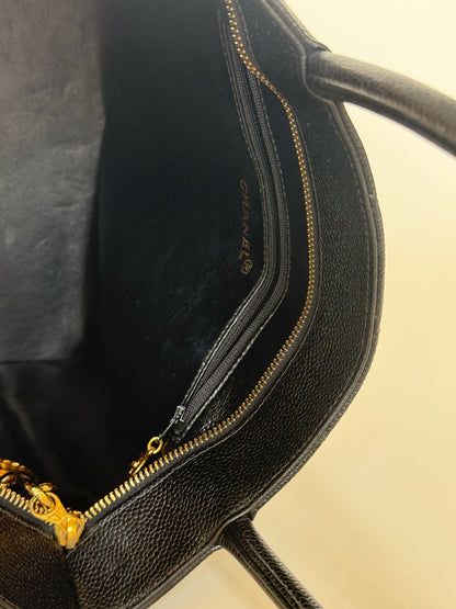 Chanel Medallion Quilted Caviar Tote