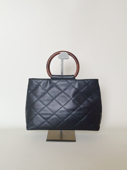 Chanel Vintage Wooden Top Handle Bag