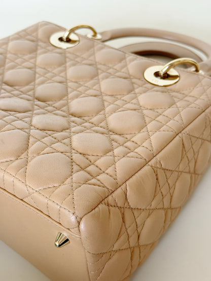 Christian Dior Lambskin Cannage Lady Dior