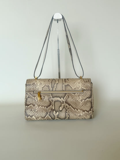 Bottega Veneta Snakeskin BV Angle Shoulder Bag
