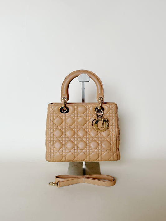 Christian Dior Lambskin Cannage Lady Dior