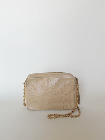 Chanel Vintage Ostrich Camera Bag