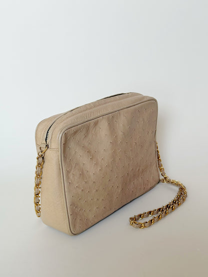 Chanel Vintage Ostrich Camera Bag