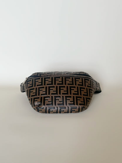 Fendi Vitello Century Bi-color FF 1947 Embossed Belt Bag