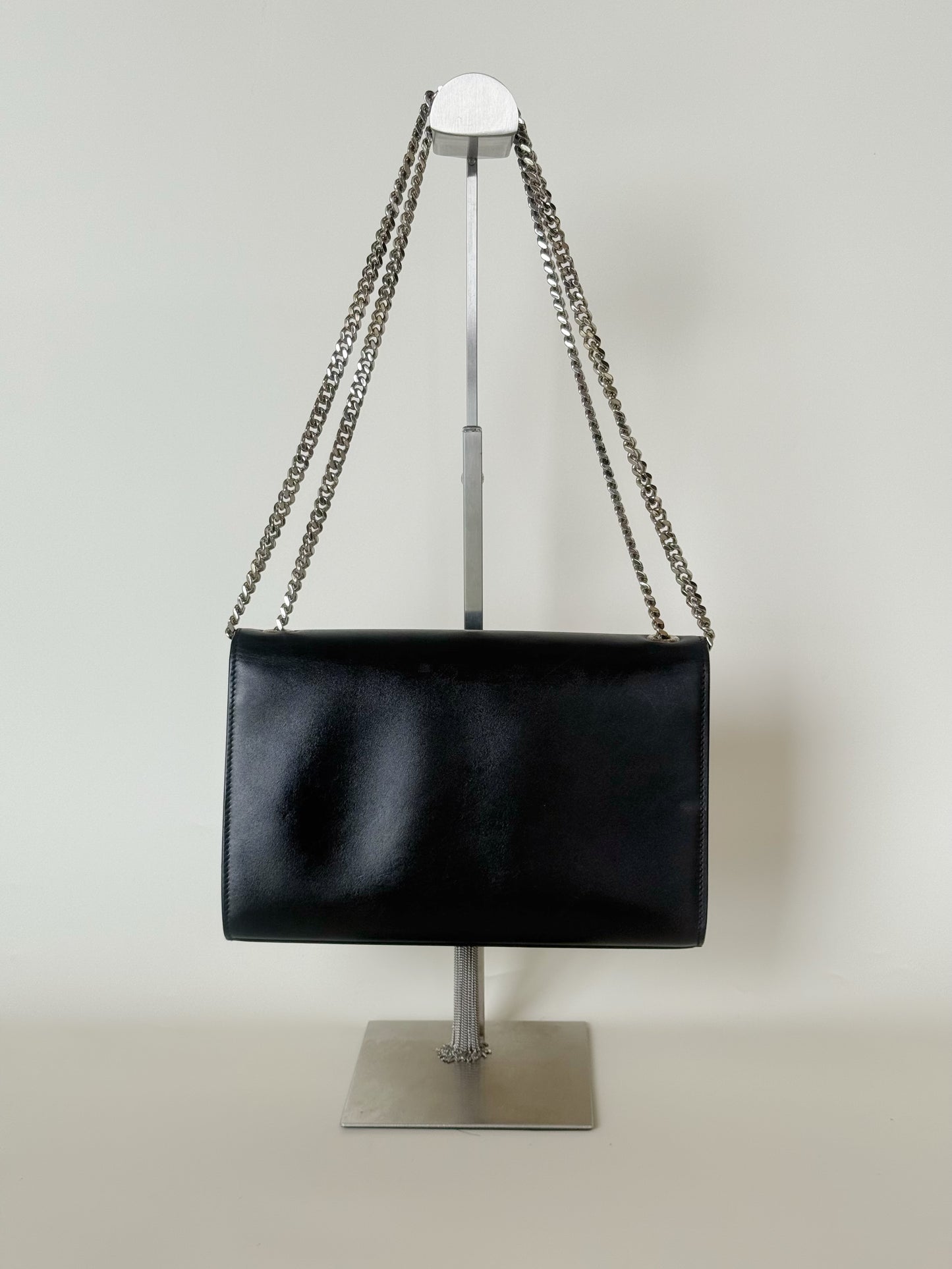 Saint Laurent Smooth Calfskin Classic Monogram Kate Tassel Satchel