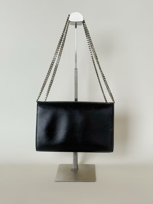 Saint Laurent Smooth Calfskin Classic Monogram Kate Tassel Satchel