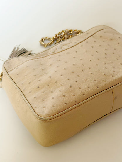 Chanel Vintage Ostrich Camera Bag