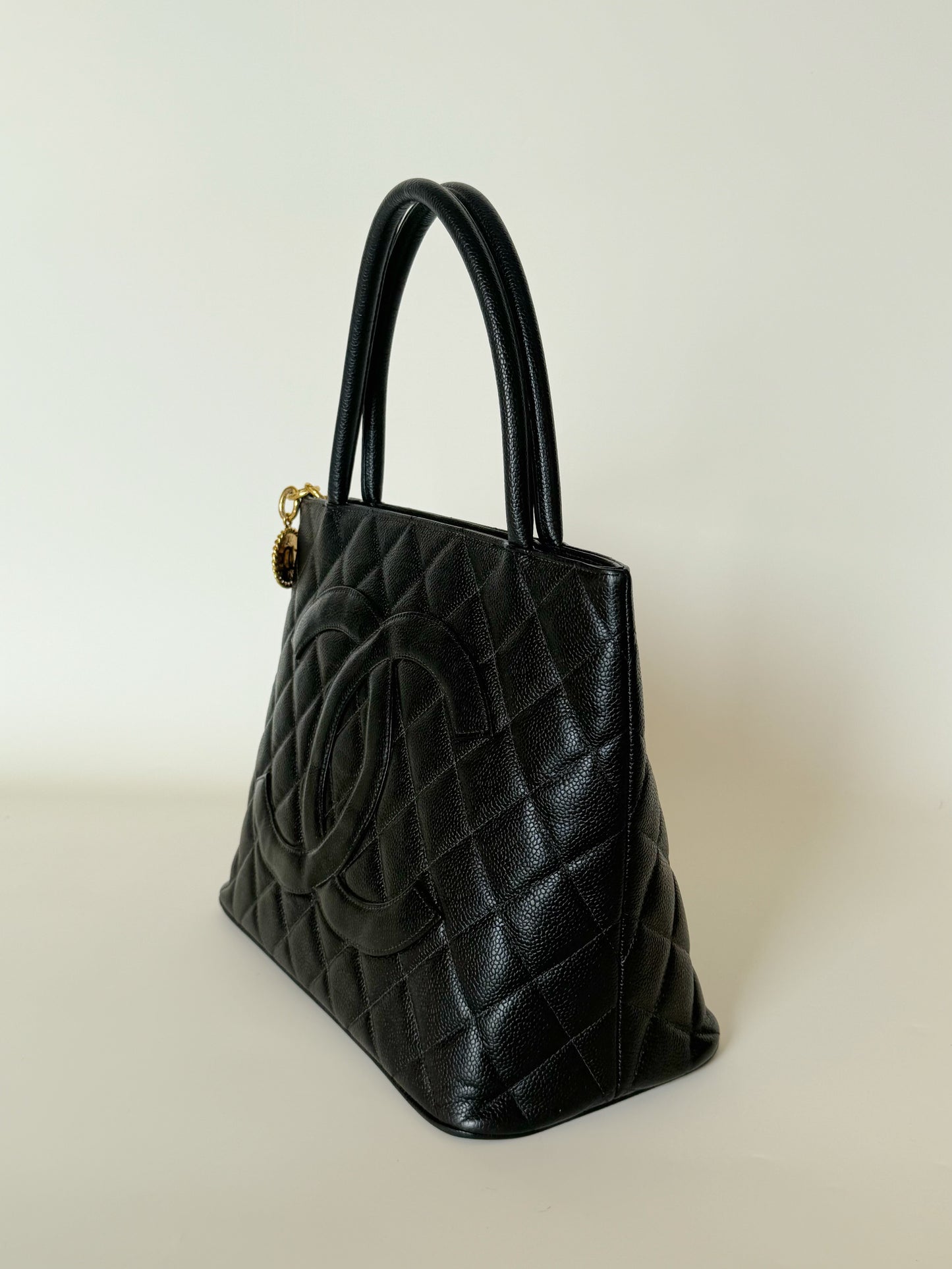 Chanel Medallion Quilted Caviar Tote