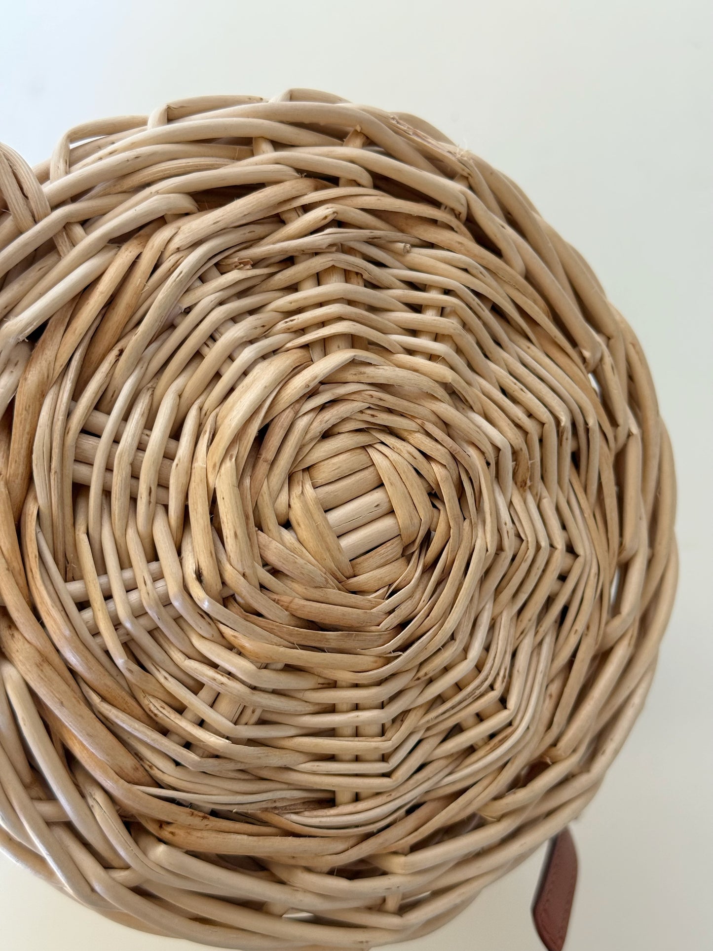 Celine Wicker Calfskin Panier Bucket Bag