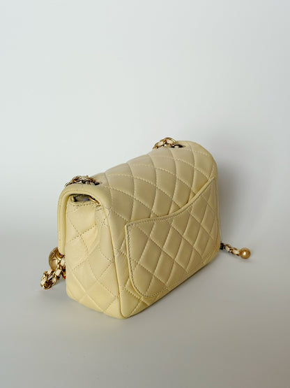 Chanel Mini Pearl Crush Square Flap Bag Lambskin
