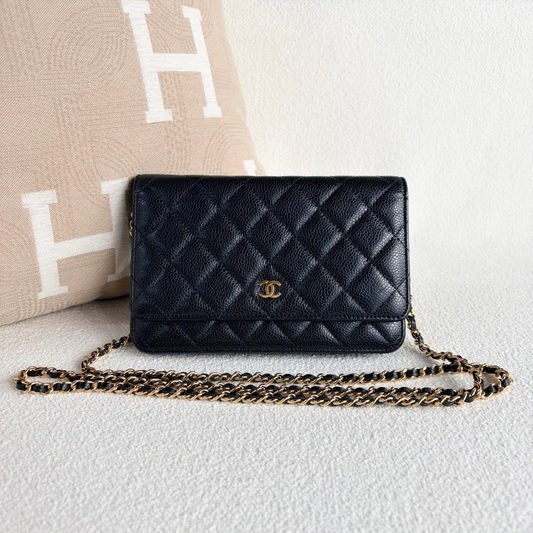 Chanel Caviar Quilted Wallet On Chain