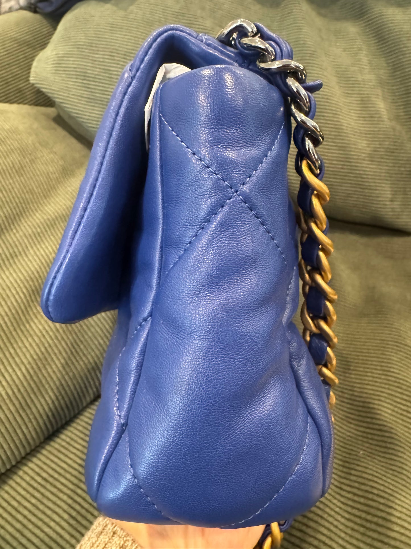 Chanel Goatskin Quilted Chanel 19 Flap Bag