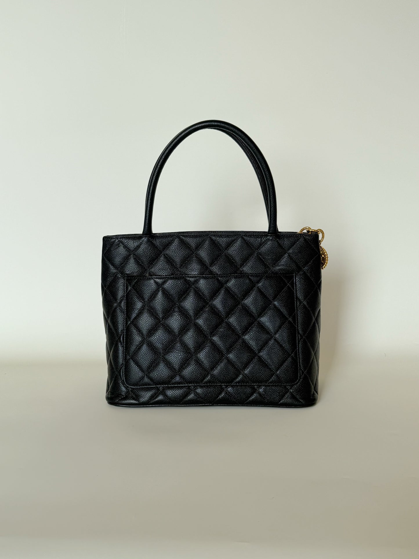 Chanel Medallion Quilted Caviar Tote
