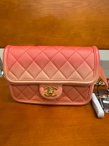 Chanel Caviar Quilted Sunset On The Sea Waist Bag CN4237