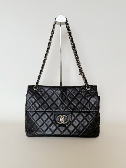 Chanel Vintage Washed Caviar Quilted Single Flap Maxi