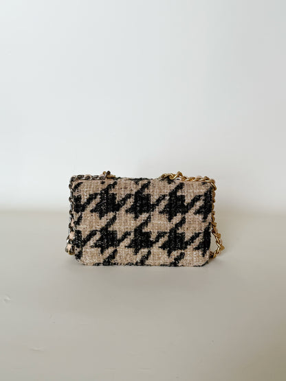Chanel Wool Tweed Lambskin Quilted Chanel 19 Coin Purse