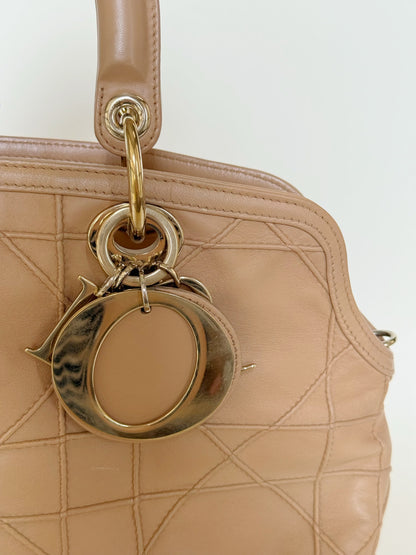 Christian Dior Lambskin Cannage Granville Tote