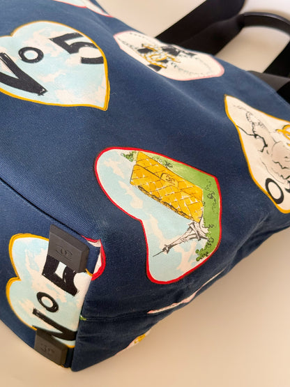 Chanel Canvas Coco Hearts Print Tote