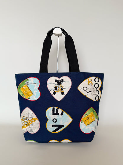 Chanel Canvas Coco Hearts Print Tote