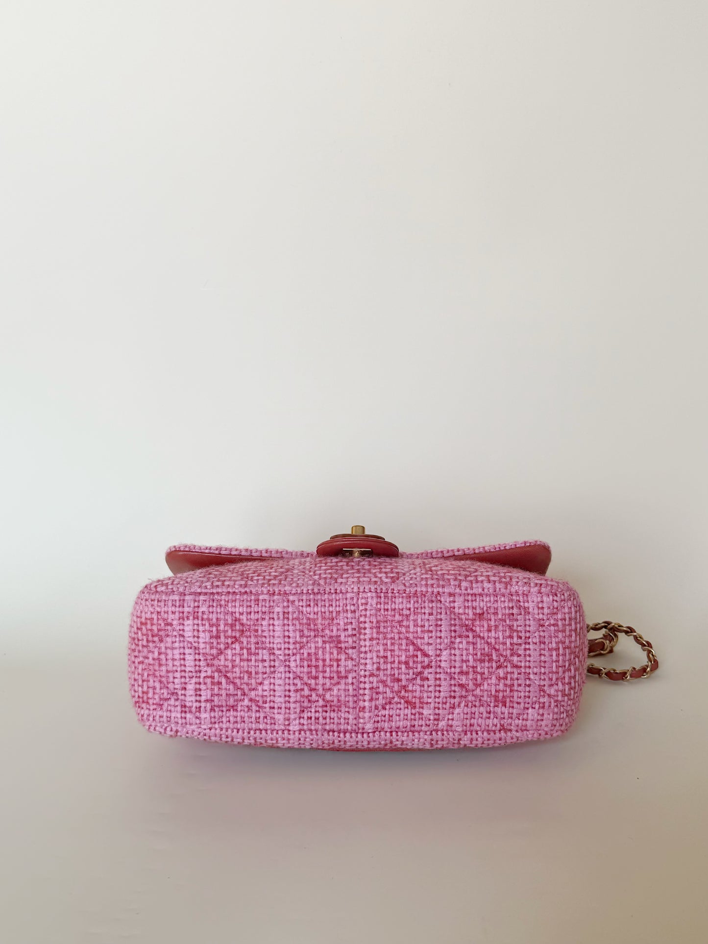 Chanel Quilted Tweed Knock on Wood Flap Bag