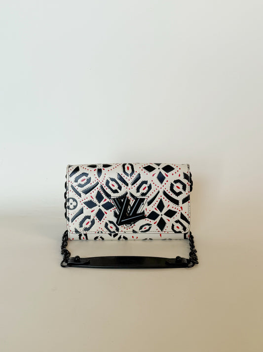 Louis Vuitton Leather Twist Wallet on Chain