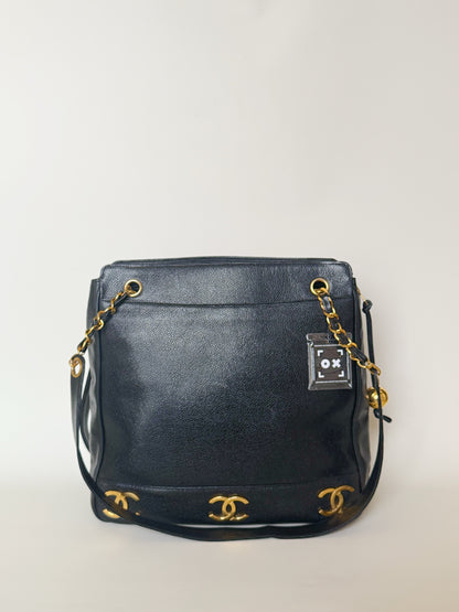 Chanel Caviar Triple CC Shoulder Bag