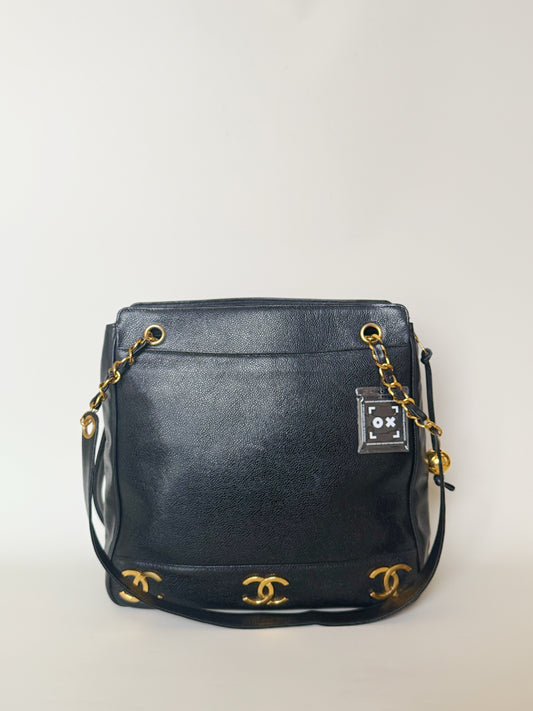 Chanel Caviar Triple CC Shoulder Bag