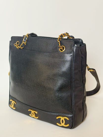 Chanel Caviar Triple CC Shoulder Bag