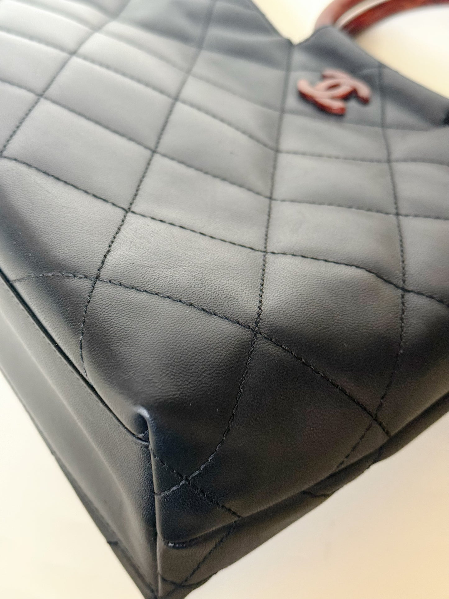 Chanel Vintage Wooden Top Handle Bag