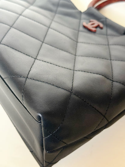 Chanel Vintage Wooden Top Handle Bag