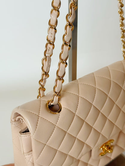 Chanel Lambskin Quilted Double Flap