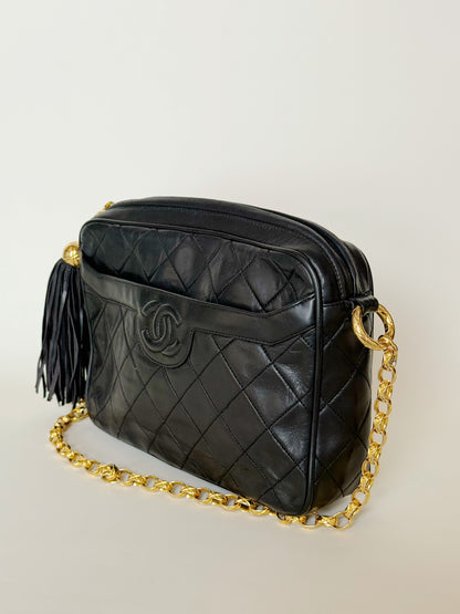Chanel Leather Camera Tassel Bag