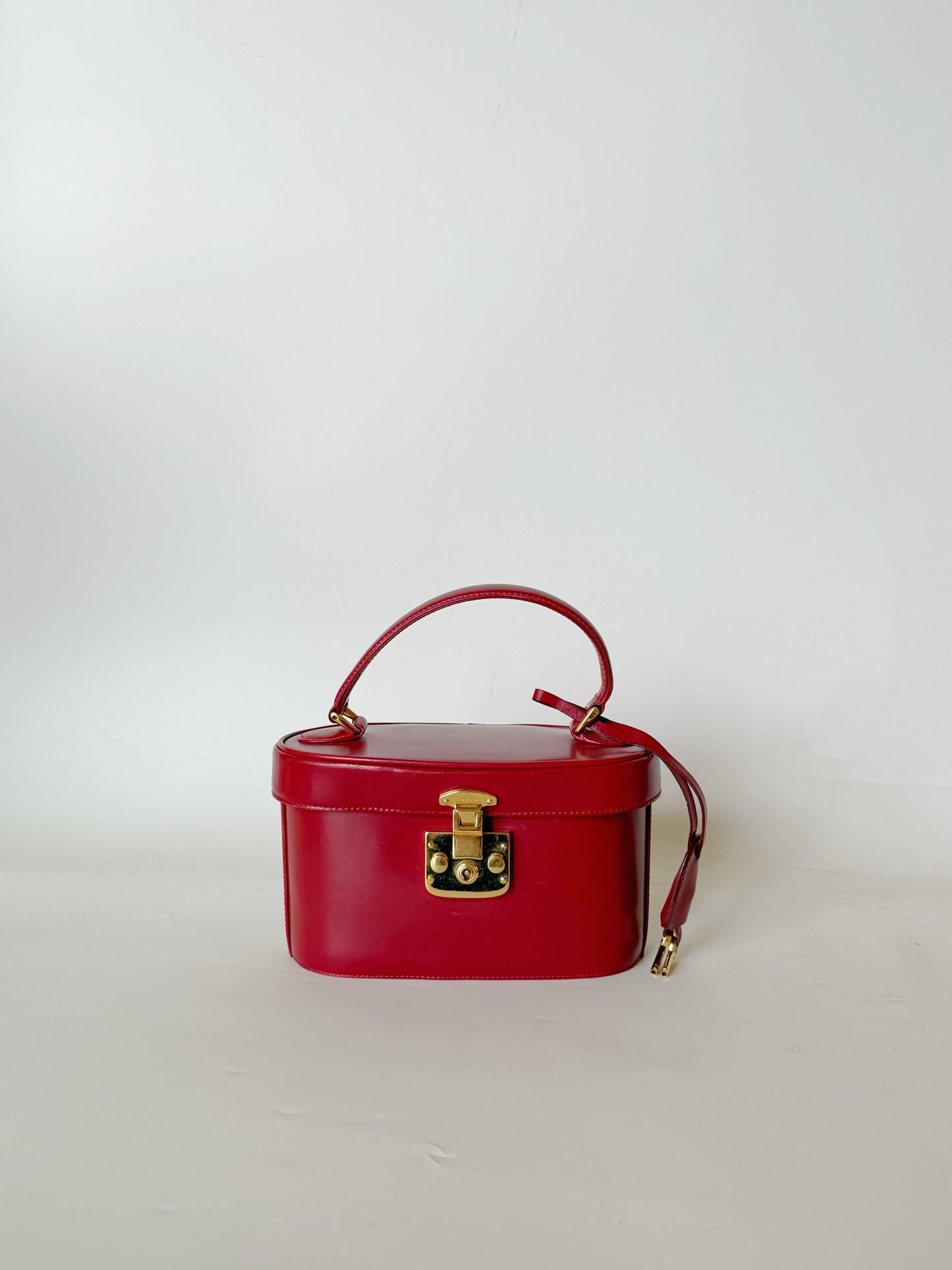 Gucci Leather Lock Vanity Case