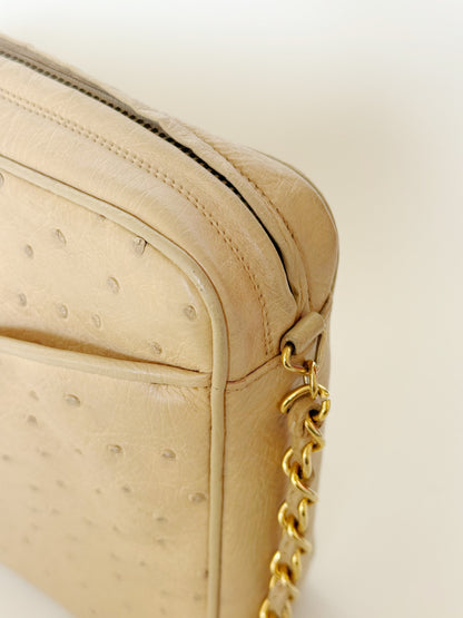 Chanel Vintage Ostrich Camera Bag