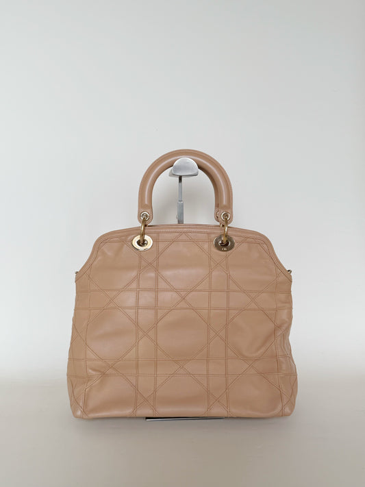 Christian Dior Lambskin Cannage Granville Tote