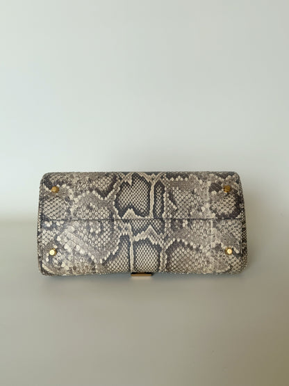 Bottega Veneta Snakeskin BV Angle Shoulder Bag