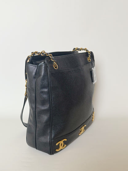 Chanel Caviar Triple CC Shoulder Bag