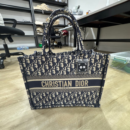 Christian Dior Oblique Embroidery Book Tote