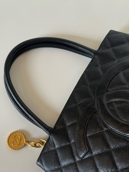 Chanel Medallion Quilted Caviar Tote